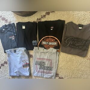 Harley-Davidson Graphic T-Shirts in Black, Gray, and Brown